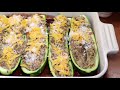 Stuffed Zucchini Boats w. Ground Beef / Ultimate Beef Stuffed Summer Squash Boats - Recipe # 91