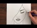 Çok Kolay Üzgün Kız Çizimi - Güzel Bir Kız Nasıl Çizilir - Karakalem Çizimleri 2021 ( Girl Drawing )