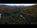 aerial drone colorful forest wilderness mountains