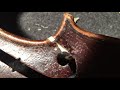 Violin Repair Part 2 violin top cracks