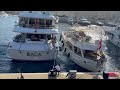 Too aggressive docking by BACA Superyacht causes damage to other yacht ladder @archiesvlogmc