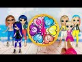 MLB Marinette vs Chloe, Elsa y Wednesday ¿Quién conseguirá el vestido? - Manualidades de Papel DIY