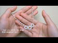 Beaded White Flower Pendant Necklace with Gold & White Seed Beads. How to Make Beaded Necklace花形串珠项链
