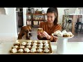EASY FALL PUMPKIN PUPCAKES 🍂 Baking With A Boxer 🧁🍁 *FUNNY REACTION*