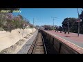 Transperth train A series railcar cab view Midland to Fremantle - Real time