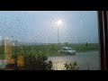 A severe thunderstorm, centered right on top of Enerpac, in Columbus, Wi.