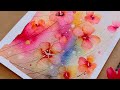 [Slow speed]Aesthetic Way to Mixing Multiple Vibrant Colors in Watercolor Florals/Beginners