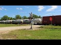 Westbound CN Train (Hoppers) and Eastbound CN Train (Work Train)(Wednesday June 12 2024)