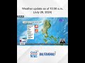 Weather update as of 10:56 a.m. (July 26, 2024) | Balitanghali