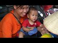 Single mom, Harvest Papayas goes to the market sell, Make pizza and cook for two children