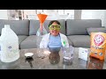 Ryan learns Easy DIY Science Experiment for Kids with how to make a homemade Volcano