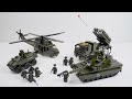 Military Brick Sets of Army, Tank,  Helicopter, Missile Speed Build