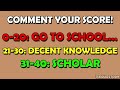 Your IQ is 140+ if You Can Answer 10 Questions CORRECTLY! | General Knowledge Quiz for Seniors