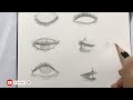 Draw beautiful Eyelashes | 10 minutes daily drawing practice | Praks Art Gallery