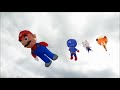 Mario bros and Captain America kite laundry