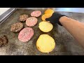 POV Burger making in food truck 🍔🍔| JUICY BURGER | Cheese burger making | Burger food truck |