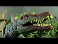 Jurassic Park III | T-Rex vs Spinosaurus Extended Stop-Motion Fight | 4K |