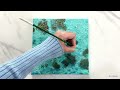 Easy Water's Surface Painting with Acrylic / Water Painting Tutorial for Beginners