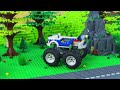Stories with police cars, excavator and other toys for kids