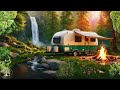 Relaxing Music for Nerves, Camper Ambiance, Bonfire, River Sounds, Sleep Blissfully #14