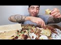 MUKBANG EATING Tacos Los Cholos Chorizo Tacos, Al Pastor LOADED Burrito, Al Pastor Loaded Potato