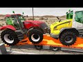 Flatbed Trailer Tractor Cars Transportation with Truck - Pothole vs Car #13- BeamNG.Drive
