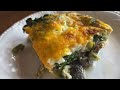 Crustless Spinach, Mushroom and Asparagus Quiche #recipe #homemade #cooking #brunch #breakfast