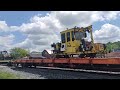 CSX MOW train with friendly engineer in Lowellville