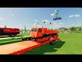 TRANSPORTING POLICE CARS, FIRE TUCKS & MILITARY VEHICLES WITH AIRPLANE! Farming Simulator 22