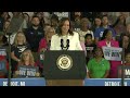 VP Kamala Harris in Michigan: FULL Detroit speech to voters in key state