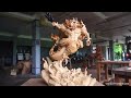 One Piece: KAIDO Hybrid Form - Carved from a piece of Wood in 20 days