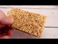 Soft and crispy sesame bars: 2 ingredients! Made in 10 min and without oven ♥