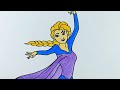 how to draw elsa frozen for beginners step by step