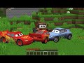 MCQEEN , MATER , sally , Doc Hudson vs Paw Patrol House jj and mikey challenge in Minecraft - Maizen