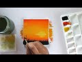 5 Paintings For Beginners || Complete Guide on Blending Techniques || Painting on 5 Tiny Canvases