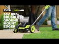 RYOBI 36V HP™ Brushless Ground Mount Edger (R36XEDG10) in action