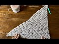 Pretty Peaceful Pashmina crochet wrap for Caron Colorama Halo yarn in mini C2C stitch