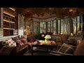 Warm Jazz Instrumental Music in 4K Cozy Coffee Shop Ambience for Stress Relief, Studying or Working