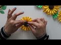 Beautiful Paper Sunflower Tutorial | DIY Small Paper Flower for Room Decoration