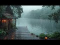 Sleep Soundly in 5 Minutes with Non-stop Rain Falling on Porch by the Lake | Sounds for Sleep, Heal