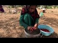 Baking one of the thinnest breads in the world by the Grandma's family