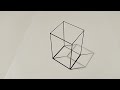3d illusion drawing | anamorphic art | drawing 3d cube with shadow on paper for beginners
