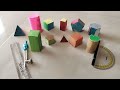 3D shapes model#How to make geometric shapes at home# 3D geometric shapes from waste cards