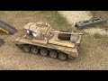 Unloading an Armortek 1/6 scale 140kg Comet tank from a car