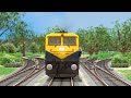 Nine Trains Crossing Each other at Curved Branched Railroad Tracks – Train Simulator
