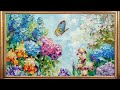 Impressionist Butterfly Floral | Soft Piano Music | TV Screen Wallpaper Background |Framed Art
