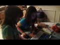 Two 8 year olds playing Minecraft