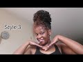 🇿🇦 How To Do Top Knot Bun On Natural Hair ? Using Curly Bundles 💞 #HairStyles