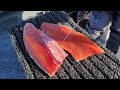 Processing An Alaskan Salmon