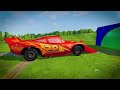 Big & Small Lightning McQueen vs Slide Colors with Portal Trap - BeamNG.drive #2